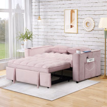 Pink fold deals out couch